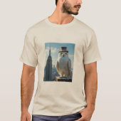 Eule, die durch den T - Shirt des Empire State Geb (Vorderseite)