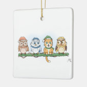 Eule, die ich zu Weihnachten gewollt habe, Eulen d Keramikornament (Links)