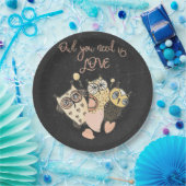 Eule, die Sie benötigen, ist LIEBE Pappteller (Party)