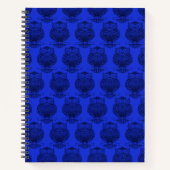 Eule (dunkelblau) - Notebook Notizblock (Vorderseite)