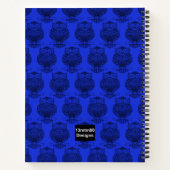 Eule (dunkelblau) - Notebook Notizblock (Rückseite)