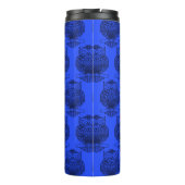 Eule (dunkelblau) - Thermal Tumbler Thermosbecher (Rückseite)