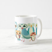 Eule-ein-Tägige Retro Eulen-Tasse Kaffeetasse (VorderseiteRechts)