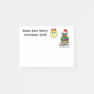 Eule Emoji Weihnachten kundengerecht Post-it Klebezettel