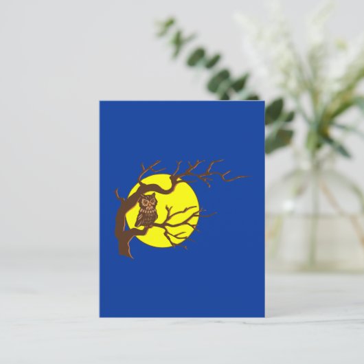 Eule-Eule Postkarte (Stehend Vorderseite)