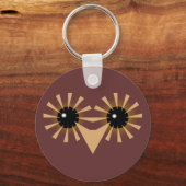 Eule Eulengesicht owl face Schlüsselanhänger (Vorderseite)