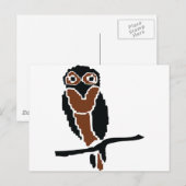 Eule eulet postkarte (Vorne/Hinten)