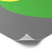 Eule-Familie: Rot, Grün und Blau Poster (Ecke)