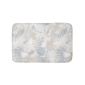 Eule Feathers, grau, beige und blau, Vogel, Licht, Badematte (Vorderseite)