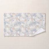 Eule Feathers, grau, beige und blau, Vogel, Licht, Badhandtuch Set (Handtuch)