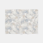 Eule Feathers, grau, beige und blau, Vogel, Licht, Fleecedecke (Vorderseite (Horizontal))