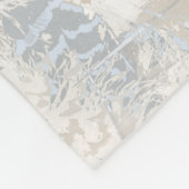 Eule Feathers, grau, beige und blau, Vogel, Licht, Fleecedecke (Ecke)