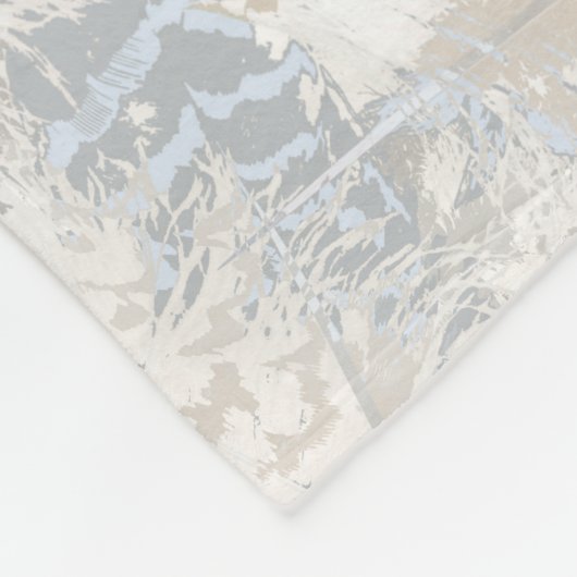 Eule Feathers, grau, beige und blau, Vogel, Licht, Fleecedecke (Ecke)