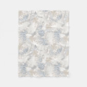 Eule Feathers, grau, beige und blau, Vogel, Licht, Fleecedecke (Vorderseite)