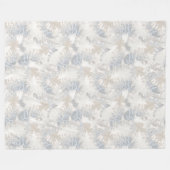Eule Feathers, grau, beige und blau, Vogel, Licht, Fleecedecke (Vorderseite (Horizontal))