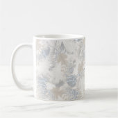 Eule Feathers, grau, beige und blau, Vogel, Licht, Kaffeetasse (Links)