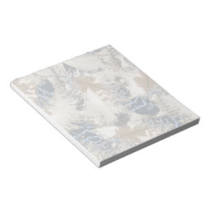 Eule Feathers, grau, beige und blau, Vogel, Licht, Notizblock