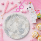 Eule Feathers, grau, beige und blau, Vogel, Licht, Pappteller (Party)