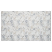 Eule Feathers, grau, beige und blau, Vogel, Licht, Stoff (Fat Quarter (45,7 x 55,9 cm))