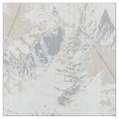 Eule Feathers, grau, beige und blau, Vogel, Licht, Stoff (Nahaufnahme)