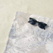 Eule Feathers, grau, beige und blau, Vogel, Licht, Strandtuch (Beispiel)