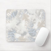 Eule Feathers, grau, grau und blau, Vogel, Mousepad (Mit Mouse)