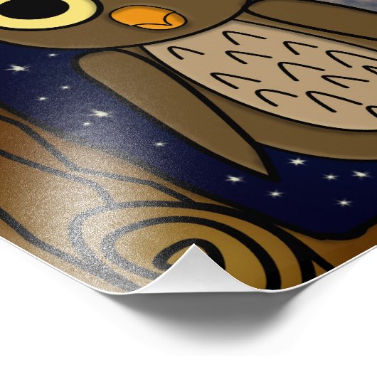 Eule Fotodruck (Ecke)