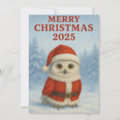 Eule Frohe Weihnachten  (Vorderseite)