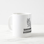 Eule, gefährlich overeducated kaffeetasse (Vorderseite Links)