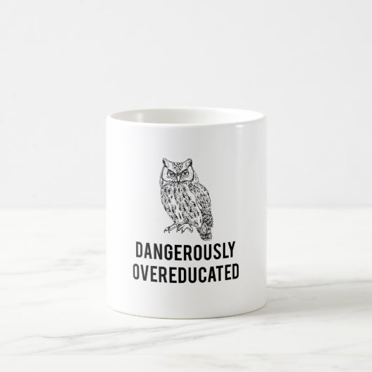 Eule, gefährlich overeducated kaffeetasse (Mittel)