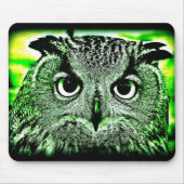 Eule geht Grün Mousepad (Vorne)