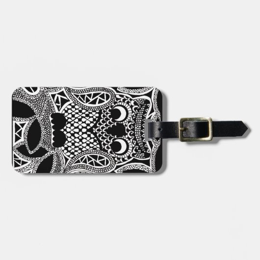 Eule Gepäckanhänger (Vorderseite horizontal)