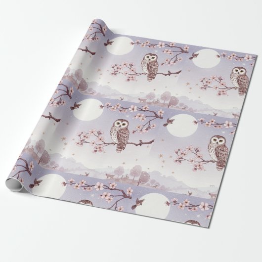 Eule Geschenkpapier (Ungerollt)