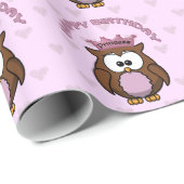 Eule Geschenkpapier (Rolleneckpunkt)