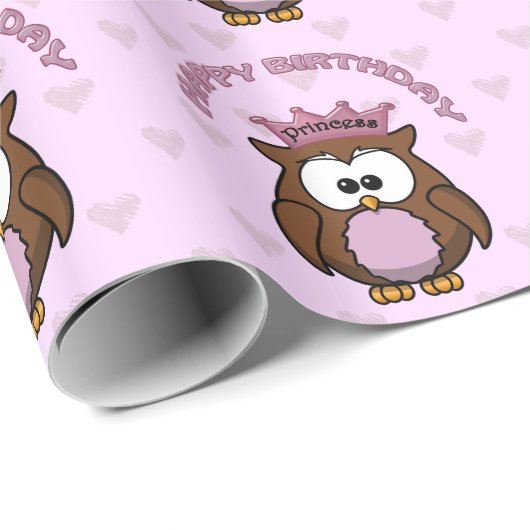 Eule Geschenkpapier (Rolleneckpunkt)