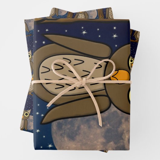 Eule Geschenkpapier Set (Beispiel)