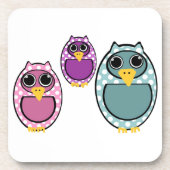 Eule Getränkeuntersetzer (Vorderseite)