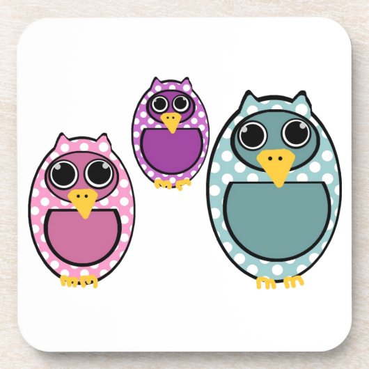 Eule Getränkeuntersetzer (Vorderseite)