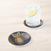 Eule Getränkeuntersetzer (Seite)