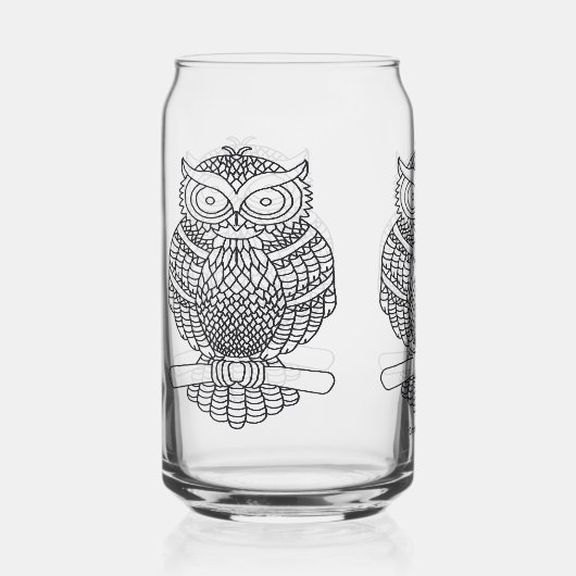 Eule - Glas Dose (Vorderseite)