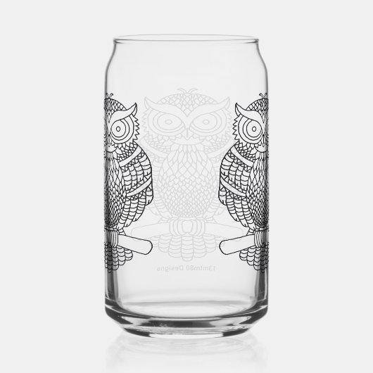 Eule - Glasdose Dosenglas (Rechts)