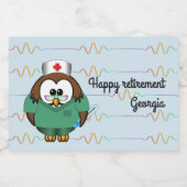 Eule - Glasscherbe Lebensmitteletikett (Einzelnes Label)