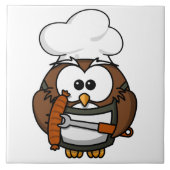 Eule GRILLEN Fliese (Vorderseite)