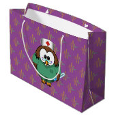 Eule Große Geschenktüte (Rückseite Schrägansicht)
