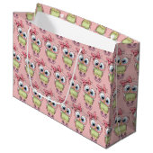 Eule großes Geschenktasche Große Geschenktüte (Vorderseite Schrägansicht)