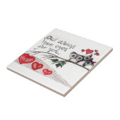 Eule haben immer die Augen für Sie - klein (4,25" Fliese (Seite)