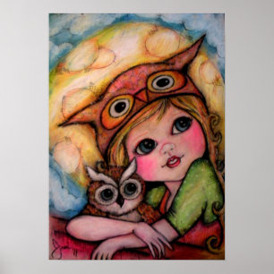 Eule haben nur Augen für Sie - Eulen-Kunst Poster