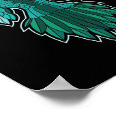 Eule Haida Uhu Mythologie Indianer Krieger Kunst Poster (Ecke)