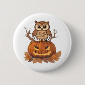 Eule Halloween Button (Vorderseite)