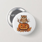 Eule Halloween Button (Vorne & Hinten)
